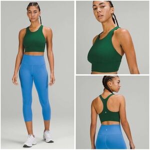 Lululemon Everglade Green Wunder Train Longline Bra *Medium Support C/D Cup 🌲